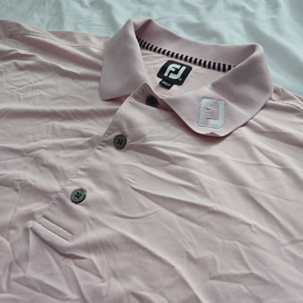 FootJoy FJ Men’s XXL Pink Short Sleeve Golf Polo Performance Shirt